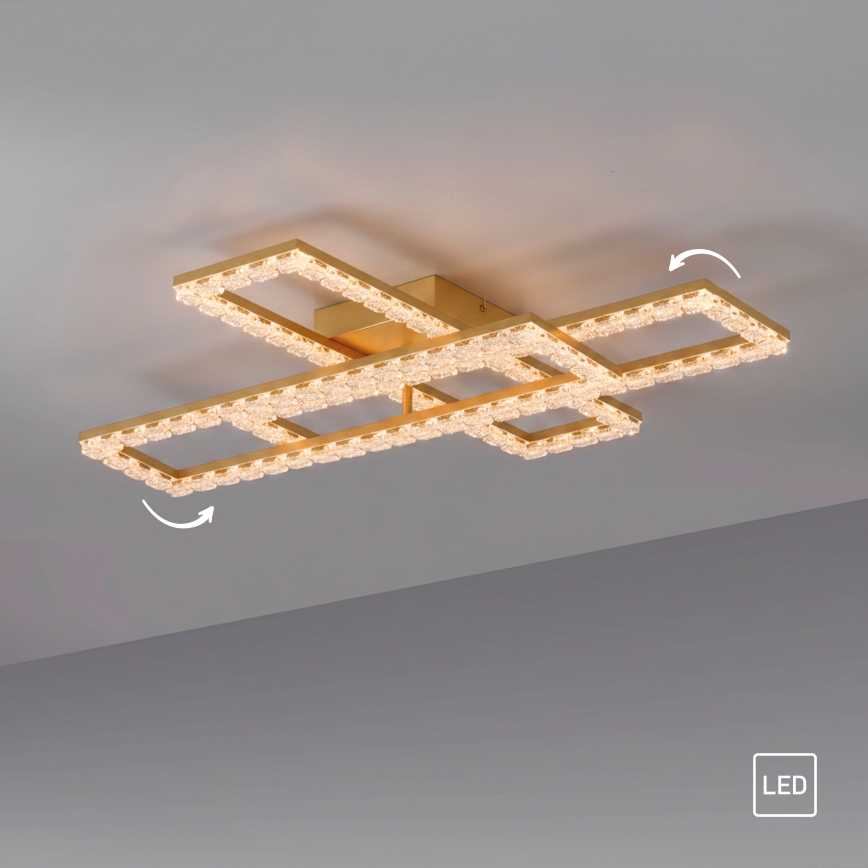 JUST LIGHT. 14733-60 - LED Таванно осветително тяло GLITRA LED/35W/230V 57,25x72,05 см златисто