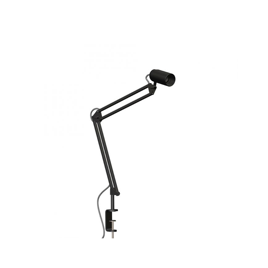 JUST LIGHT. 14773-18 - Настолна лампа с щипка TURN ME 1xE27/60W/230V черен