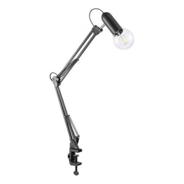 JUST LIGHT. 14773-18 - Настолна лампа с щипка TURN ME 1xE27/60W/230V черен