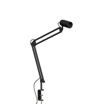 JUST LIGHT. 14773-18 - Настолна лампа с щипка TURN ME 1xE27/60W/230V черен