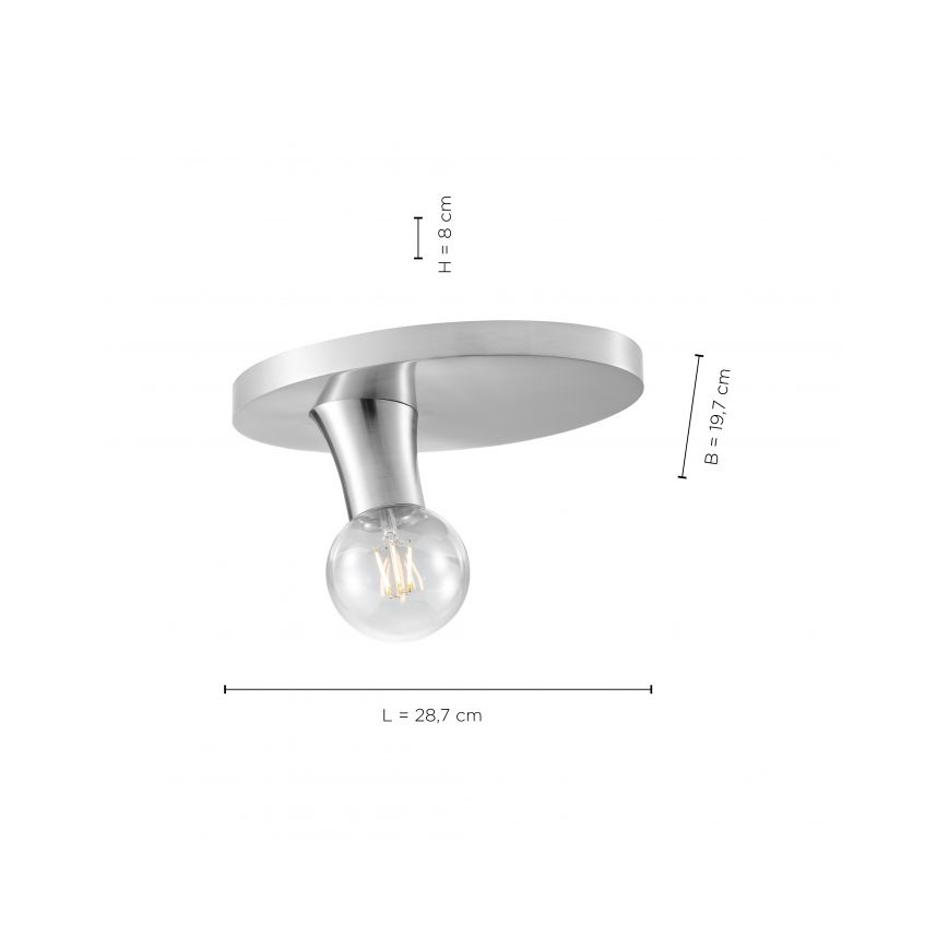JUST LIGHT. 14777-55 - Плафон TURN ME 1xE27/60W/230V матов хром