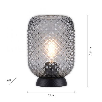 JUST LIGHT. 14906-18 - Настолна лампа REISHI 1xE27/40W/230V черен