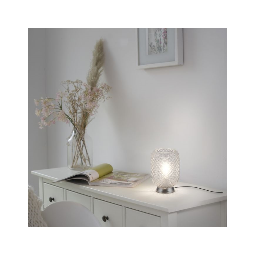 JUST LIGHT. 14906-55 - Настолна лампа REISHI 1xE27/40W/230V матов хром
