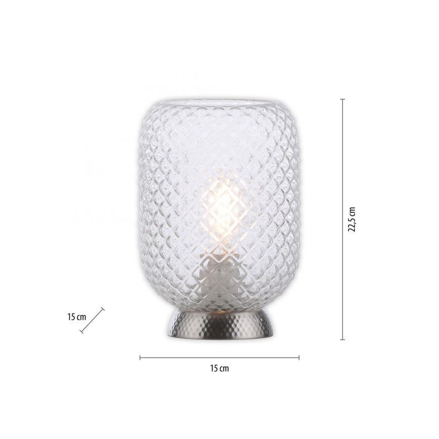 JUST LIGHT. 14906-55 - Настолна лампа REISHI 1xE27/40W/230V матов хром