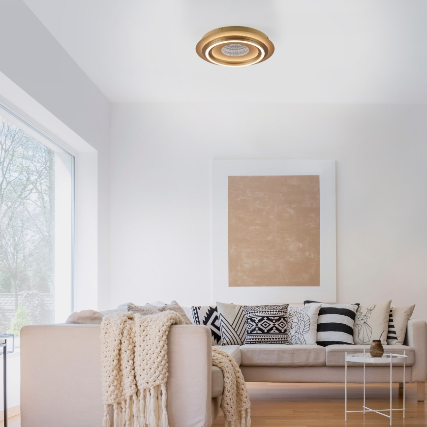 JUST LIGHT. 15089-60 - LED Таванно осветително тяло CICHIO LED/36W/230V Ø 40 см златисто