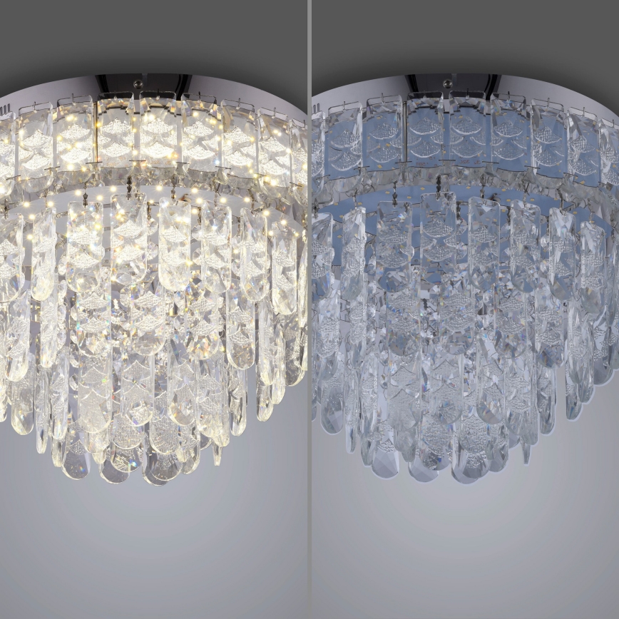 JUST LIGHT. 15092-17 - LED Таванно осветително тяло KULUNKA LED/33W/230V Ø 38 см лъскав хром