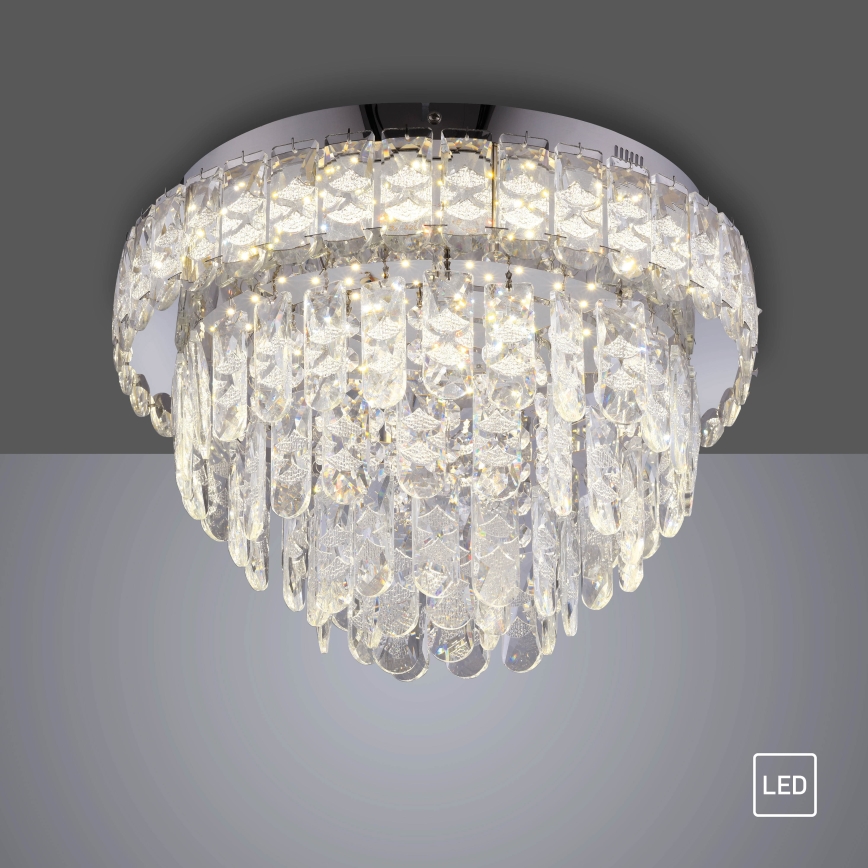 JUST LIGHT. 15092-17 - LED Таванно осветително тяло KULUNKA LED/33W/230V Ø 38 см лъскав хром
