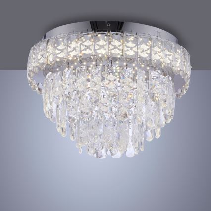 JUST LIGHT. 15092-17 - LED Таванно осветително тяло KULUNKA LED/33W/230V Ø 38 см лъскав хром