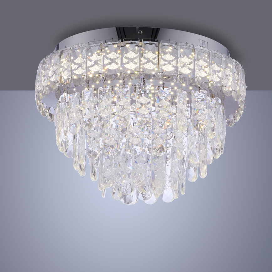 JUST LIGHT. 15092-17 - LED Таванно осветително тяло KULUNKA LED/33W/230V Ø 38 см лъскав хром