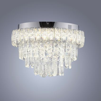 JUST LIGHT. 15092-17 - LED Таванно осветително тяло KULUNKA LED/33W/230V Ø 38 см лъскав хром
