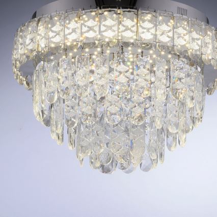 JUST LIGHT. 15092-17 - LED Таванно осветително тяло KULUNKA LED/33W/230V Ø 38 см лъскав хром