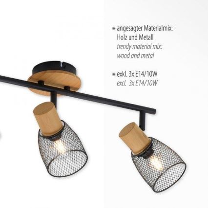 JUST LIGHT. 15193-79 - Спот TAMIS 3xE14/10W/230V