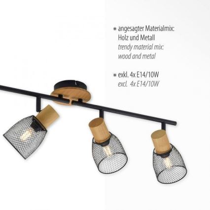 JUST LIGHT. 15194-79 - Спот TAMIS 4xE14/10W/230V