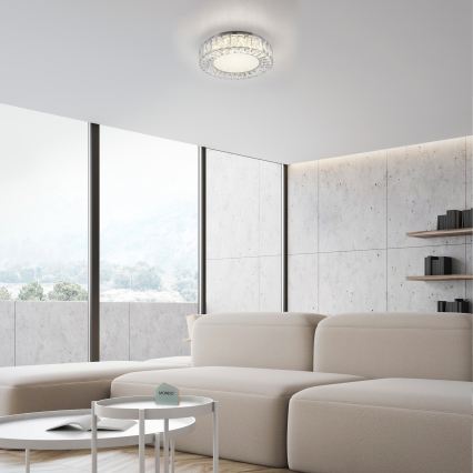 JUST LIGHT. 15221-17 - LED таванно осветително тяло KULUNKA LED/32W/230V Ø 37 см лъскав хром
