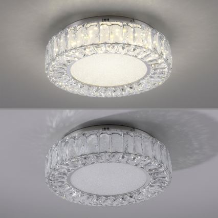 JUST LIGHT. 15221-17 - LED таванно осветително тяло KULUNKA LED/32W/230V Ø 37 см лъскав хром