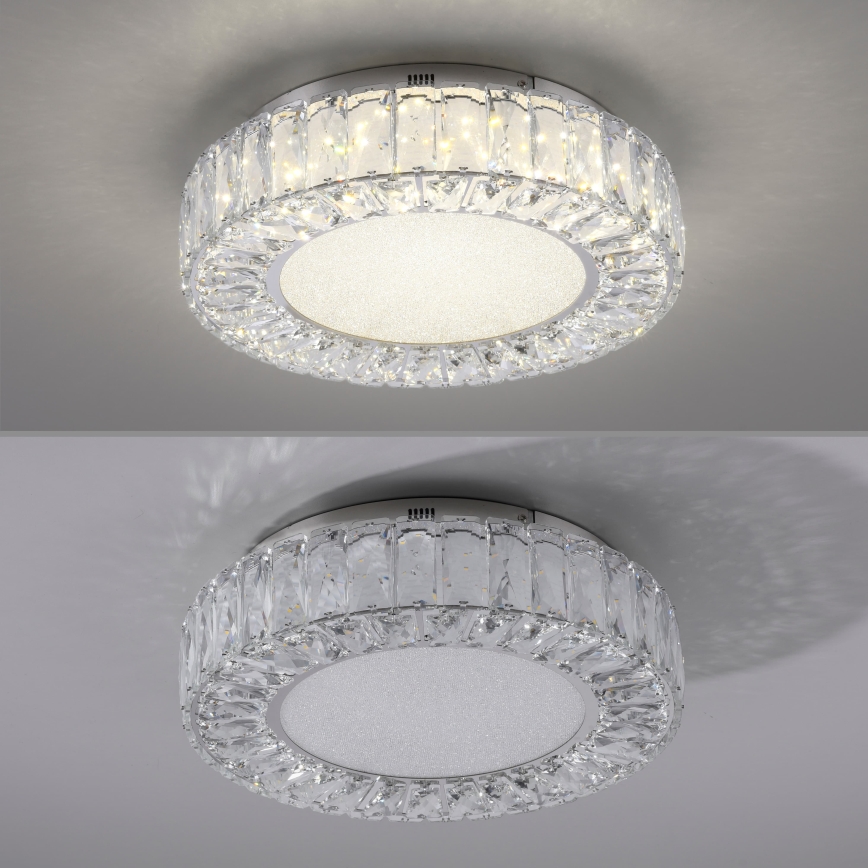 JUST LIGHT. 15221-17 - LED таванно осветително тяло KULUNKA LED/32W/230V Ø 37 см лъскав хром