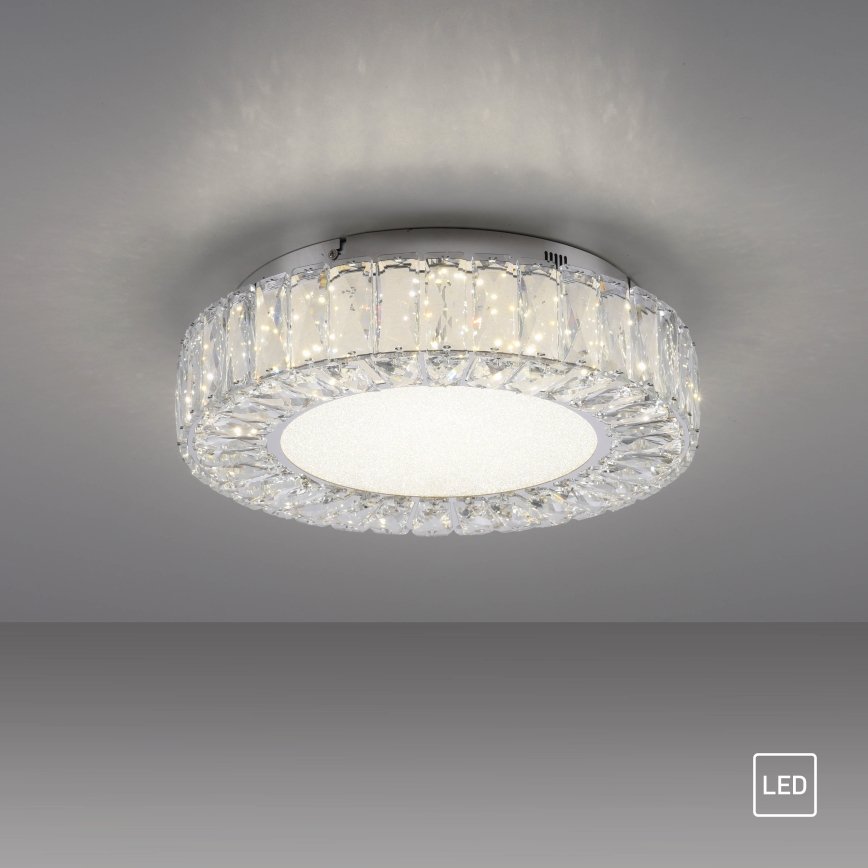 JUST LIGHT. 15221-17 - LED таванно осветително тяло KULUNKA LED/32W/230V Ø 37 см лъскав хром