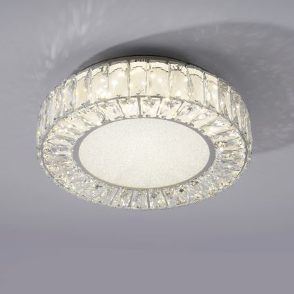 JUST LIGHT. 15221-17 - LED таванно осветително тяло KULUNKA LED/32W/230V Ø 37 см лъскав хром