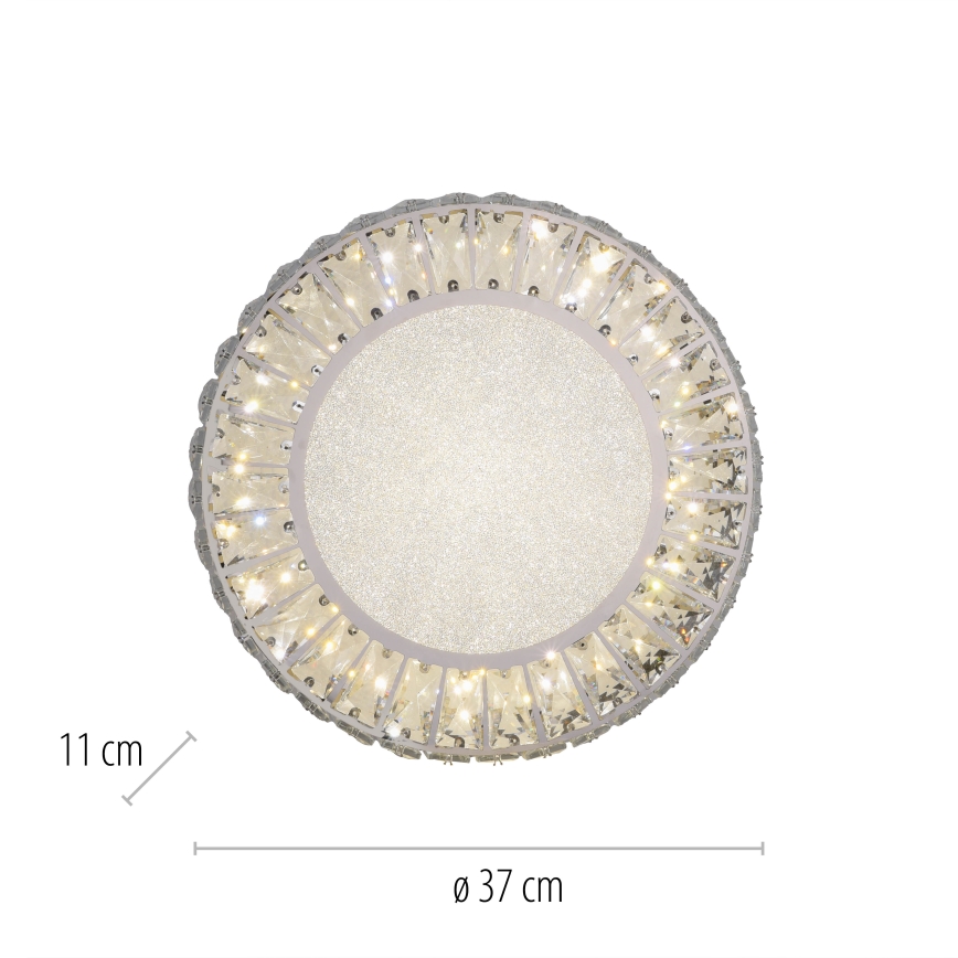 JUST LIGHT. 15221-17 - LED таванно осветително тяло KULUNKA LED/32W/230V Ø 37 см лъскав хром