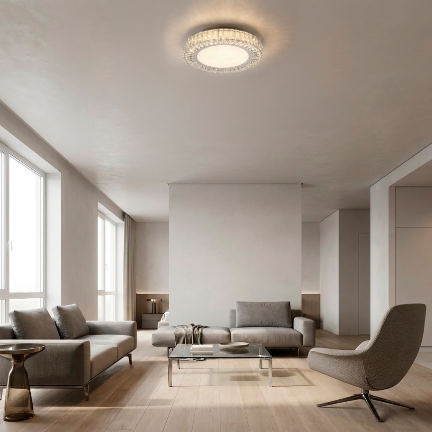 JUST LIGHT. 15222-17 - LED Таванно осветително тяло KULUNKA LED/46W/230V Ø 50 см лъскав хром