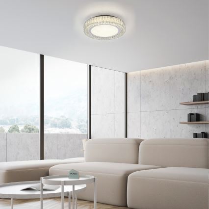 JUST LIGHT. 15222-17 - LED Таванно осветително тяло KULUNKA LED/46W/230V Ø 50 см лъскав хром