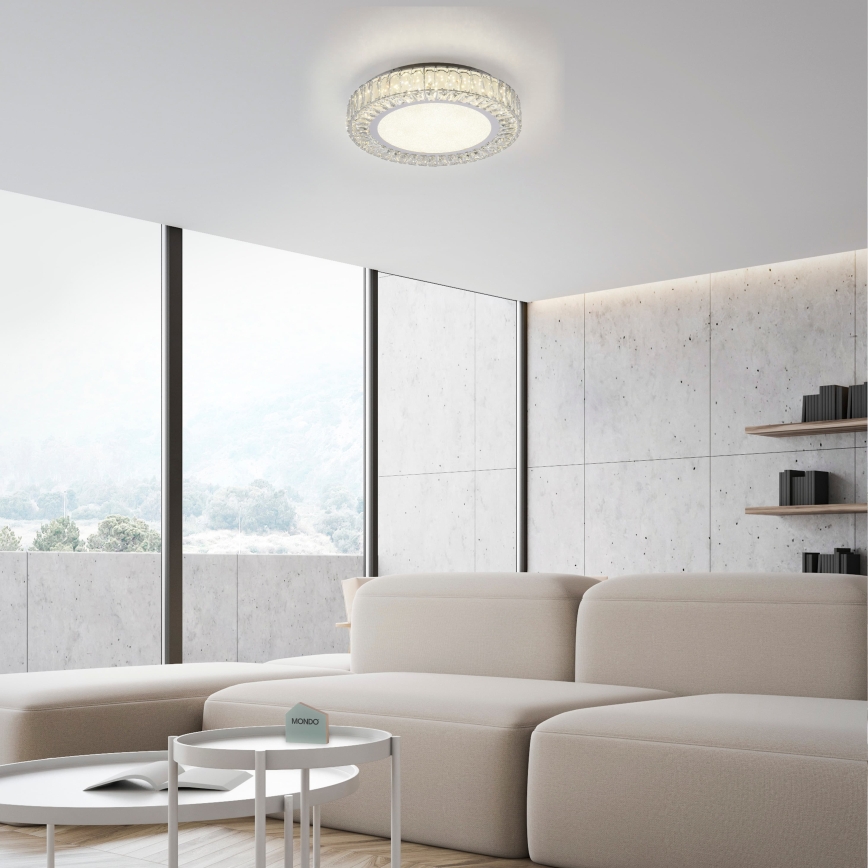 JUST LIGHT. 15222-17 - LED Таванно осветително тяло KULUNKA LED/46W/230V Ø 50 см лъскав хром