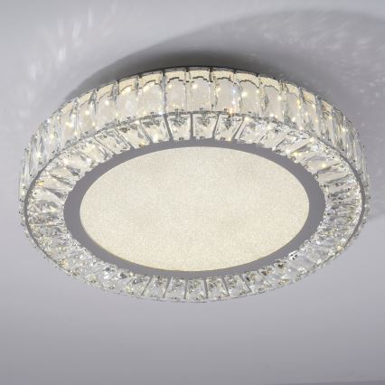JUST LIGHT. 15222-17 - LED Таванно осветително тяло KULUNKA LED/46W/230V Ø 50 см лъскав хром