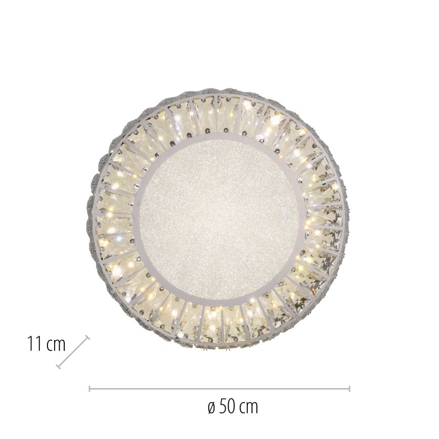 JUST LIGHT. 15222-17 - LED Таванно осветително тяло KULUNKA LED/46W/230V Ø 50 см лъскав хром