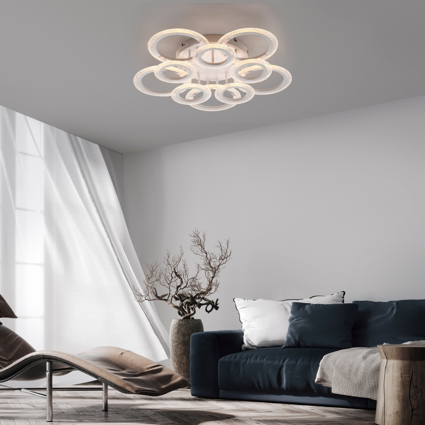 JUST LIGHT. 15268-16 - LED таванно осветително тяло CRYSTALLO LED/48,5W/230V Ø 68,6 см бяло