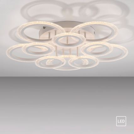 JUST LIGHT. 15268-16 - LED таванно осветително тяло CRYSTALLO LED/48,5W/230V Ø 68,6 см бяло