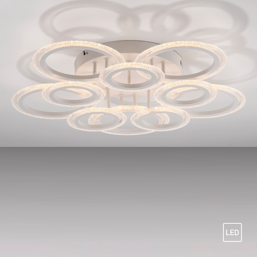JUST LIGHT. 15268-16 - LED таванно осветително тяло CRYSTALLO LED/48,5W/230V Ø 68,6 см бяло