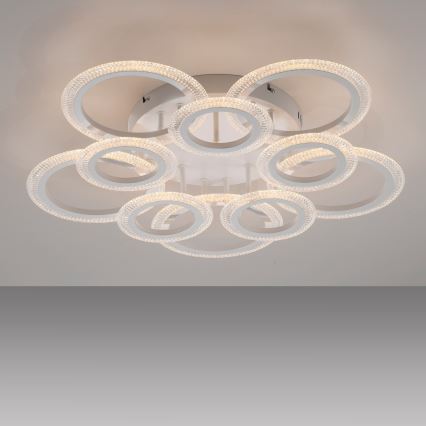 JUST LIGHT. 15268-16 - LED таванно осветително тяло CRYSTALLO LED/48,5W/230V Ø 68,6 см бяло