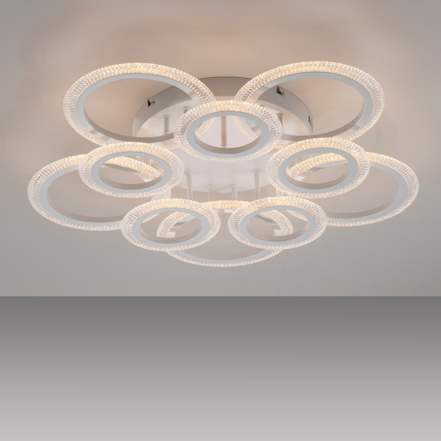 JUST LIGHT. 15268-16 - LED таванно осветително тяло CRYSTALLO LED/48,5W/230V Ø 68,6 см бяло