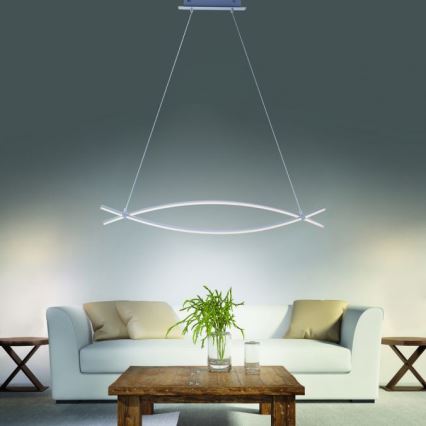 JUST LIGHT. 15382-55 - LED Пендел MAJA 2xLED/8,4W/230V матов хром