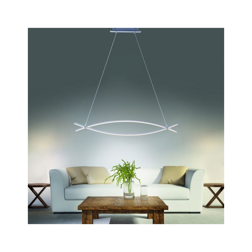 JUST LIGHT. 15382-55 - LED Пендел MAJA 2xLED/8,4W/230V матов хром