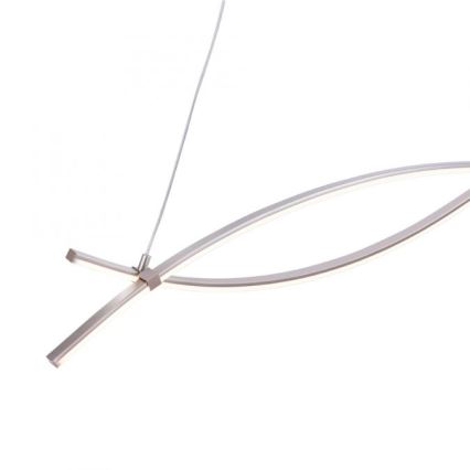 JUST LIGHT. 15382-55 - LED Пендел MAJA 2xLED/8,4W/230V матов хром