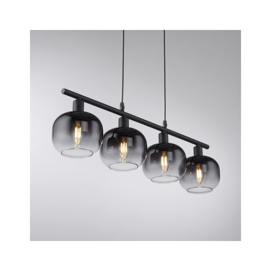 JUST LIGHT. 15421-18 - Пендел ZEA 4xE14/25W/230V черен