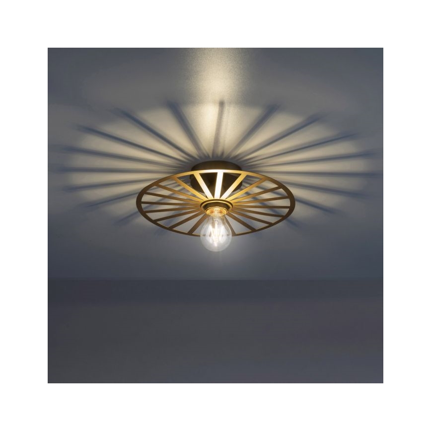 JUST LIGHT. 15635-60 - Плафон SPIKE 1xE27/40W/230V Ø 30 см месинг
