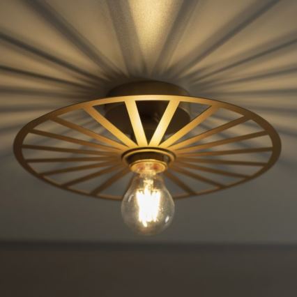 JUST LIGHT. 15635-60 - Плафон SPIKE 1xE27/40W/230V Ø 30 см месинг