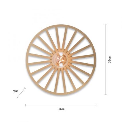 JUST LIGHT. 15635-60 - Плафон SPIKE 1xE27/40W/230V Ø 30 см месинг