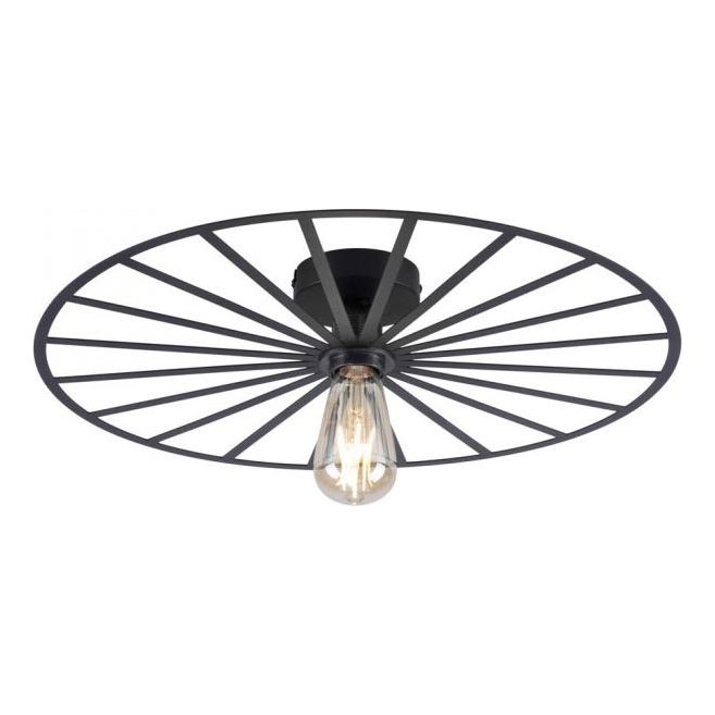JUST LIGHT. 15636-18 - Плафон SPIKE 1xE27/40W/230V Ø 50 см черен