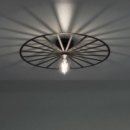 JUST LIGHT. 15636-18 - Плафон SPIKE 1xE27/40W/230V Ø 50 см черен