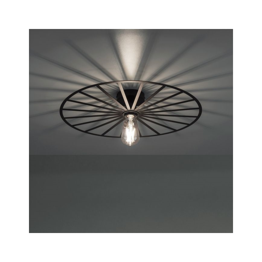 JUST LIGHT. 15636-18 - Плафон SPIKE 1xE27/40W/230V Ø 50 см черен