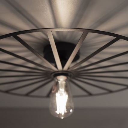 JUST LIGHT. 15636-18 - Плафон SPIKE 1xE27/40W/230V Ø 50 см черен
