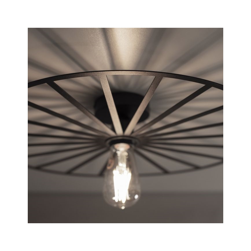 JUST LIGHT. 15636-18 - Плафон SPIKE 1xE27/40W/230V Ø 50 см черен