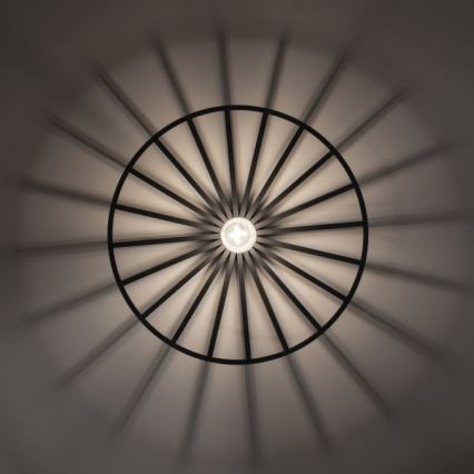JUST LIGHT. 15636-18 - Плафон SPIKE 1xE27/40W/230V Ø 50 см черен
