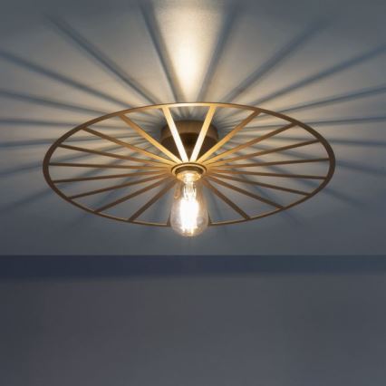 JUST LIGHT. 15636-60 - Плафон SPIKE 1xE27/40W/230V Ø 50 см месинг