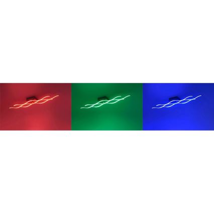 JUST LIGHT. 16266-55 - LED RGB Димируем плафон LOLA WAVE LED/30W/230V 2700-5000K + дистанционно управление