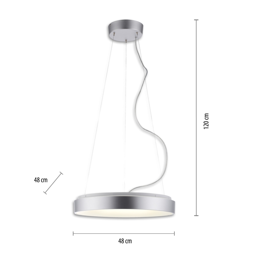 JUST LIGHT. 17075-21 - LED Димируем пендел KETO ANIKA LED/26,5W/230V 2700-5000K + дистанционно управление
