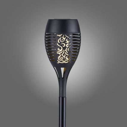 JUST LIGHT. 19106-18-3 - Комплект от 3 бр. LED соларни лампи FACKEL LED/0,24W/1,2V 200 mAh IP44 черен